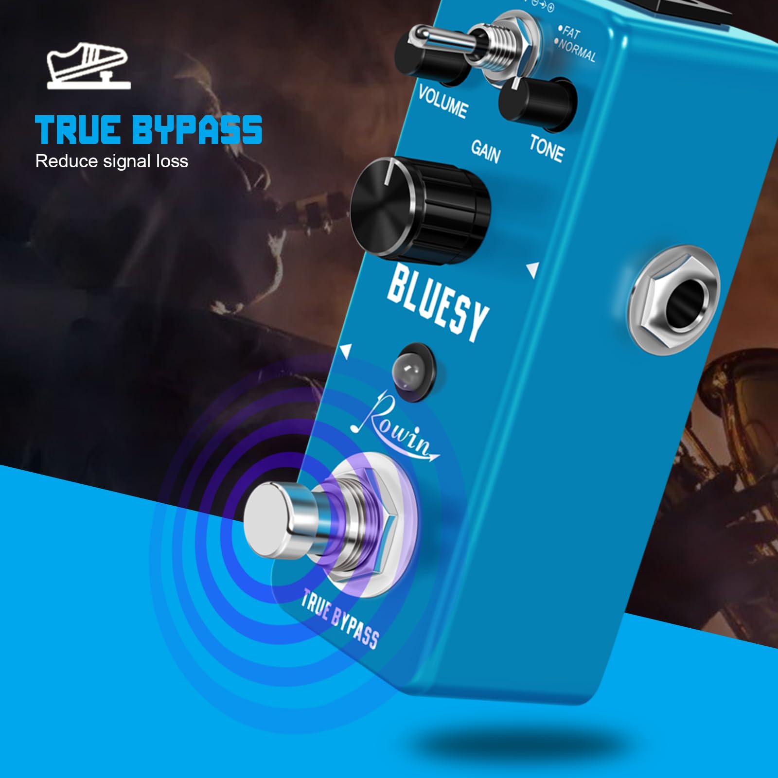 HOTONE BLUES TUNER Rowin Bluesy付き Amazon.com: Rowin Vintage Vacuum Bluesy Guitar Effect Pedal